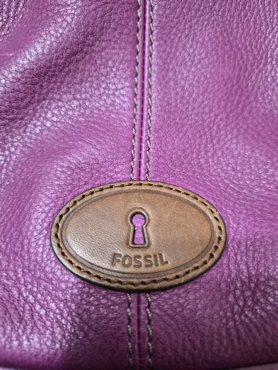 Fossil Fuchsia Leather Crossbody Bag - Picture 3 of 7